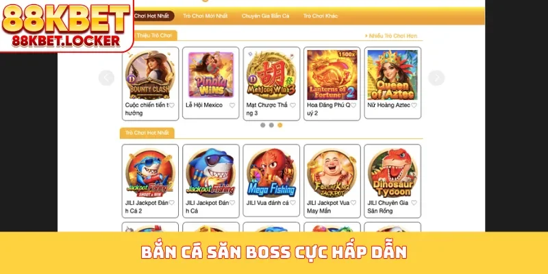 Bắn cá săn boss cực hấp dẫn