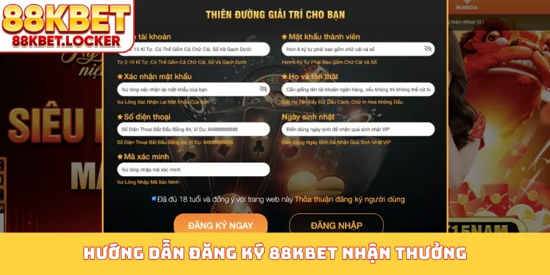 Hướng dẫn đăng ký 88KBET nhận thưởng